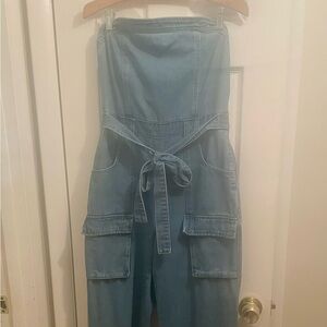 Sincerely Jules Light Blue Denim Jumpsuit